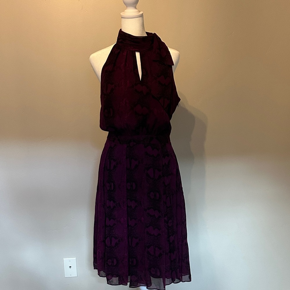 White House Black Market Deep Purple Midi Dress